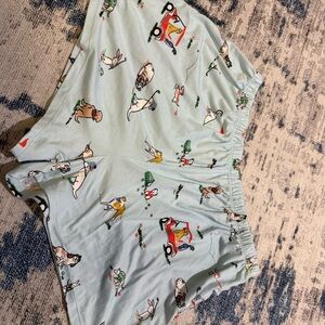 Kate Spade Light Blue Shorts with Dog Print